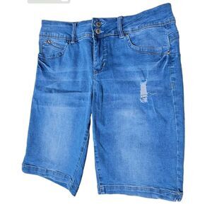 Royalty For Me Women's 10 Denim Shorts Distressed Bermuda‎ Classic Casual